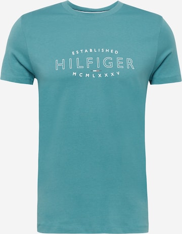 T-Shirt TOMMY HILFIGER en vert : devant