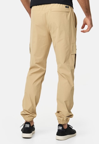 INDICODE JEANS Tapered Cargo trousers ' Landie ' in Beige