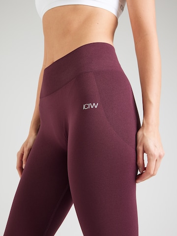 ICANIWILL Skinny Športne hlače 'Smooth Seamless Tights W' | rdeča barva
