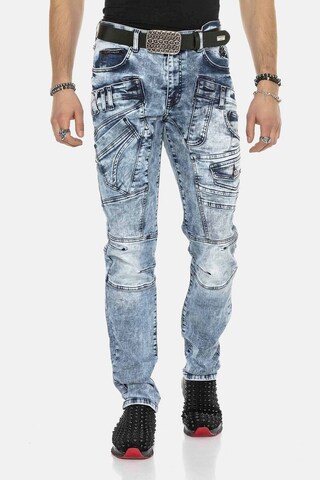 CIPO & BAXX Regular Jeans 'DENIM' in Blauw: voorkant