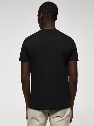MANGO MAN Koszulka 'CHERLO' w kolorze czarny