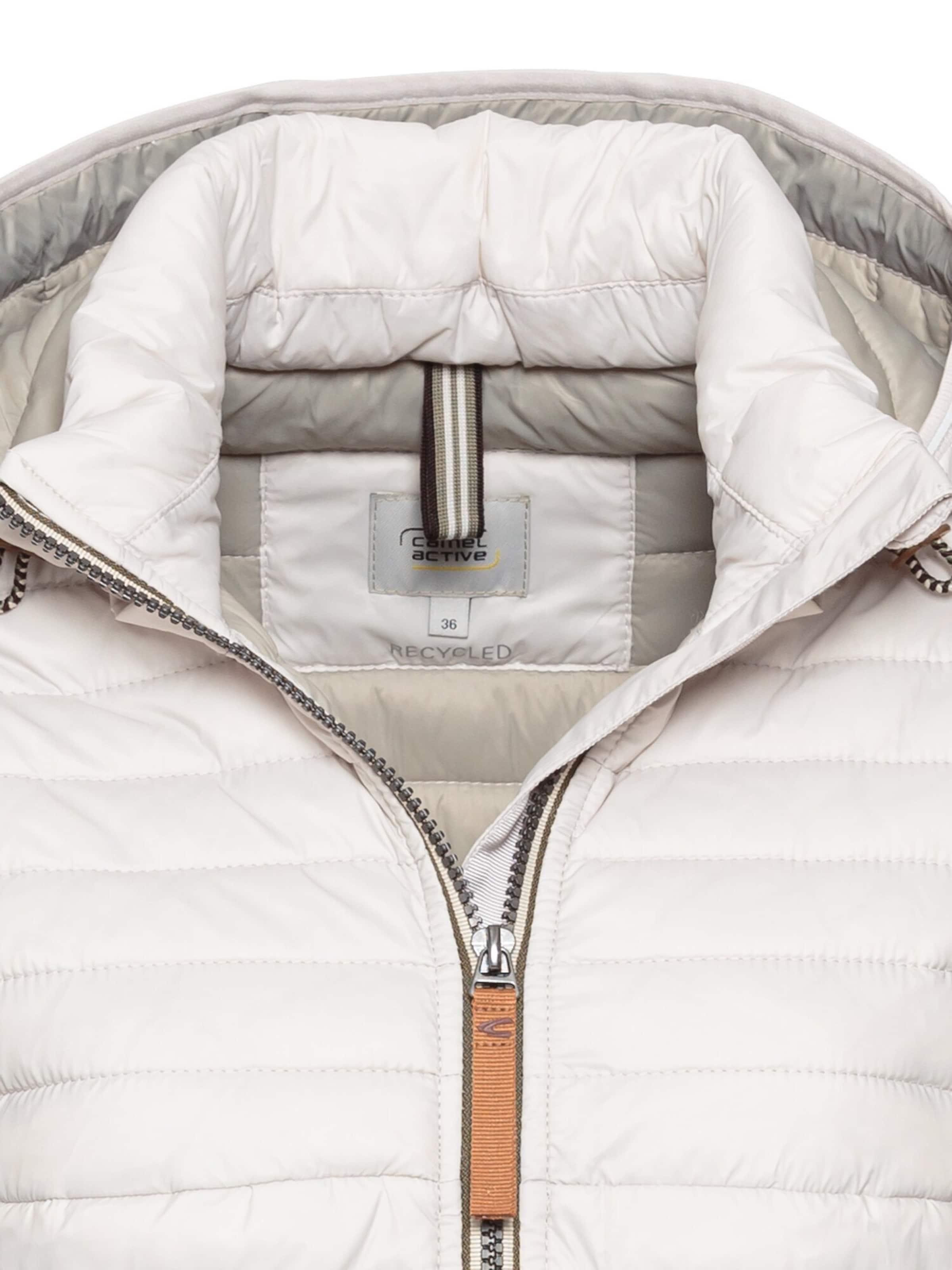 CAMEL ACTIVE Steppjacke mit abnehmbarer  Kapuze in Weiß