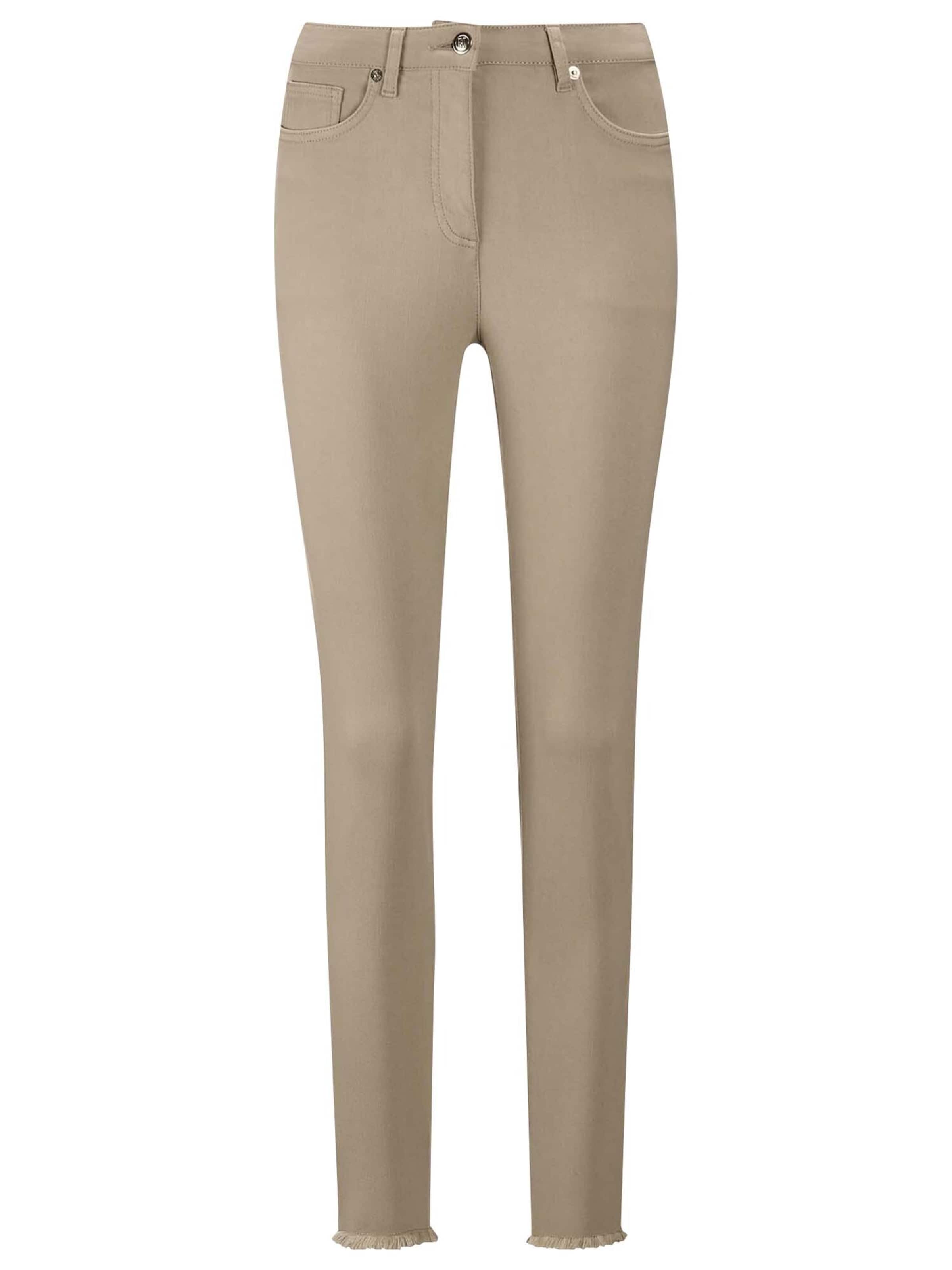 MADELEINE Jean en beige, Vue avec produit