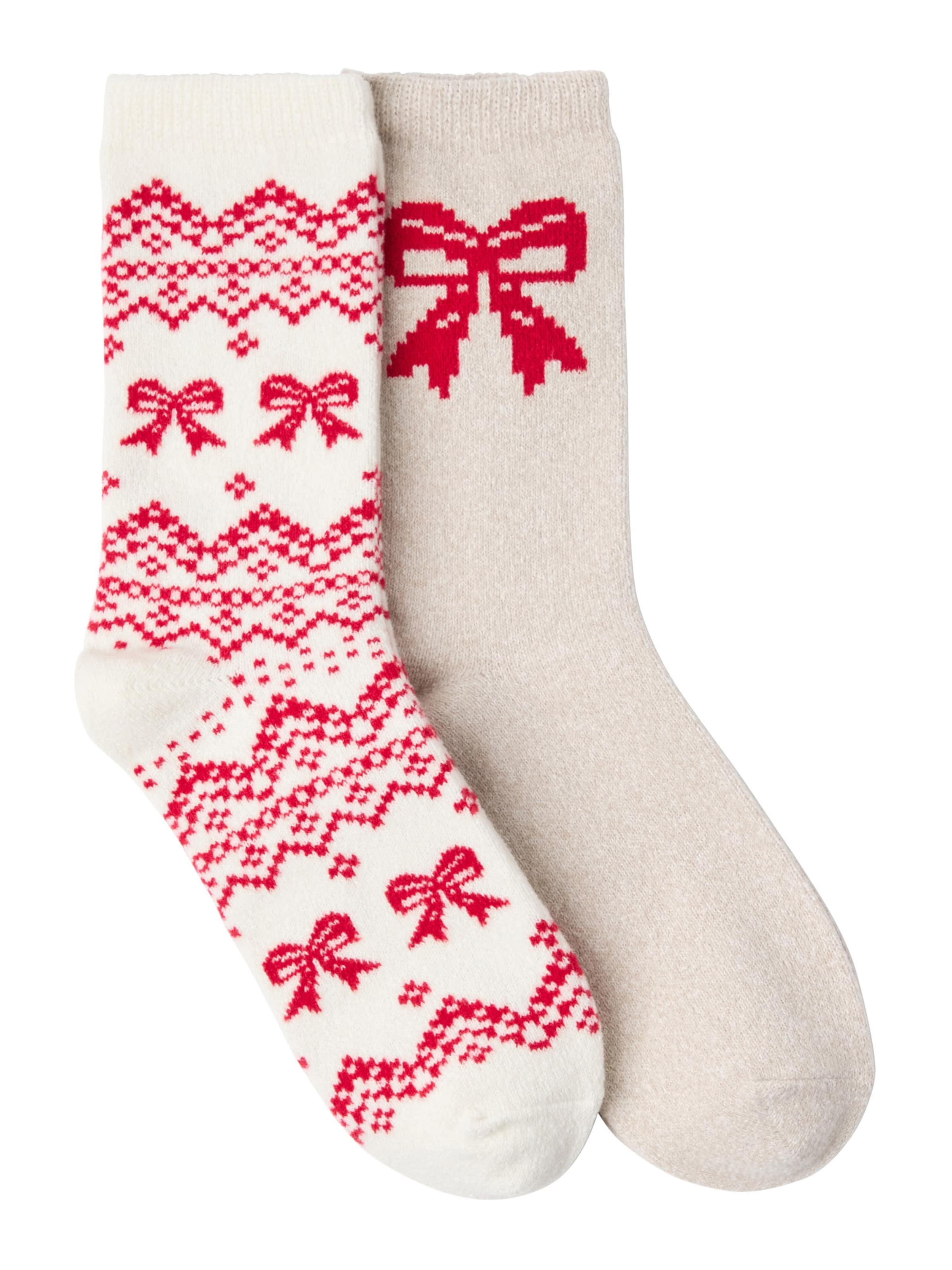 Chaussettes 'Fair Isle' Lindex en beige