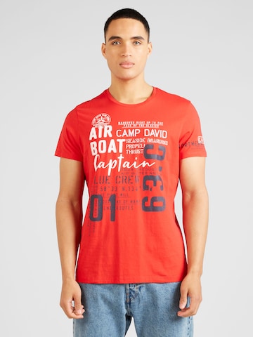 CAMP DAVID Shirt 'Alaska Ice Tour' in Red: front