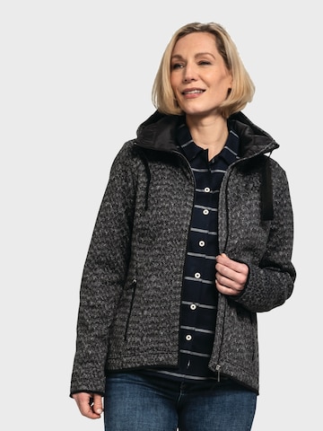 Schöffel Functionele fleece jas 'Aurora' in Zwart: voorkant
