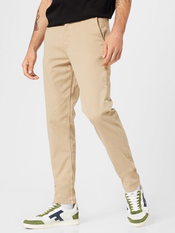 JACK & JONES regular Lærredsbukser 'ACE HARLOW' i beige: forside