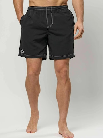 KAPPA Zwemshorts ' Korpo Zolg ' in Zwart: voorkant