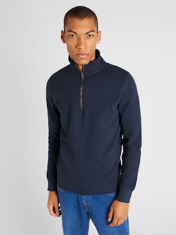 Superdry Sweatshirt 'ESSENTIAL' in Blauw: voorkant