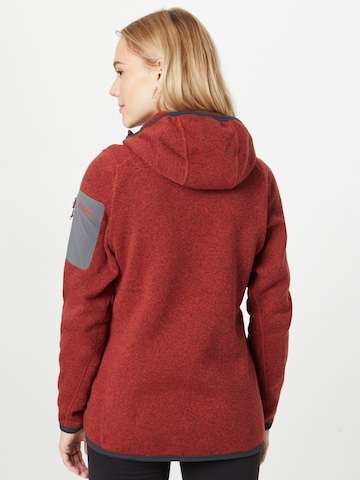 Bergans Athletic Zip-Up Hoodie 'Kamphaug' in Red