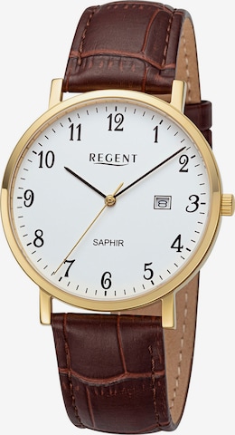 REGENT Analog Watch in Brown: front