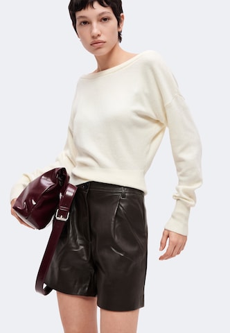 ABOUT YOU Wide Leg Shorts 'Cassia' in Braun