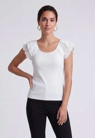 usha BLACK LABEL Bluse in Weiß: Vorderseite
