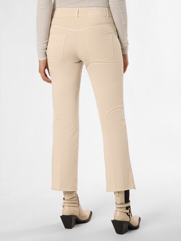 Cambio Boot cut Pleated Pants 'Farah' in Beige