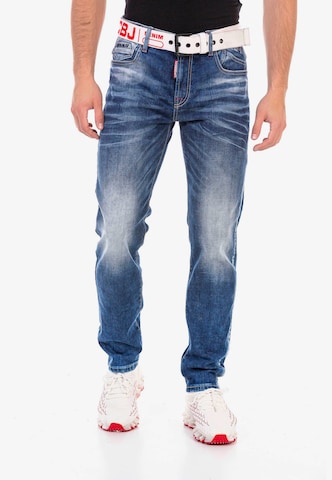 CIPO & BAXX Slimfit Jeans in Blauw: voorkant