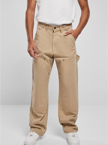Urban Classics Loose fit Trousers in Beige: front