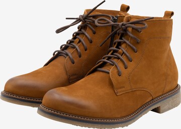 DreiMaster Vintage Lace-Up Boots in Brown