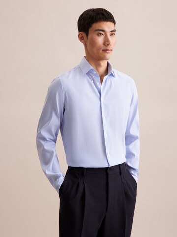 Coupe slim Chemise business SEIDENSTICKER en bleu : devant