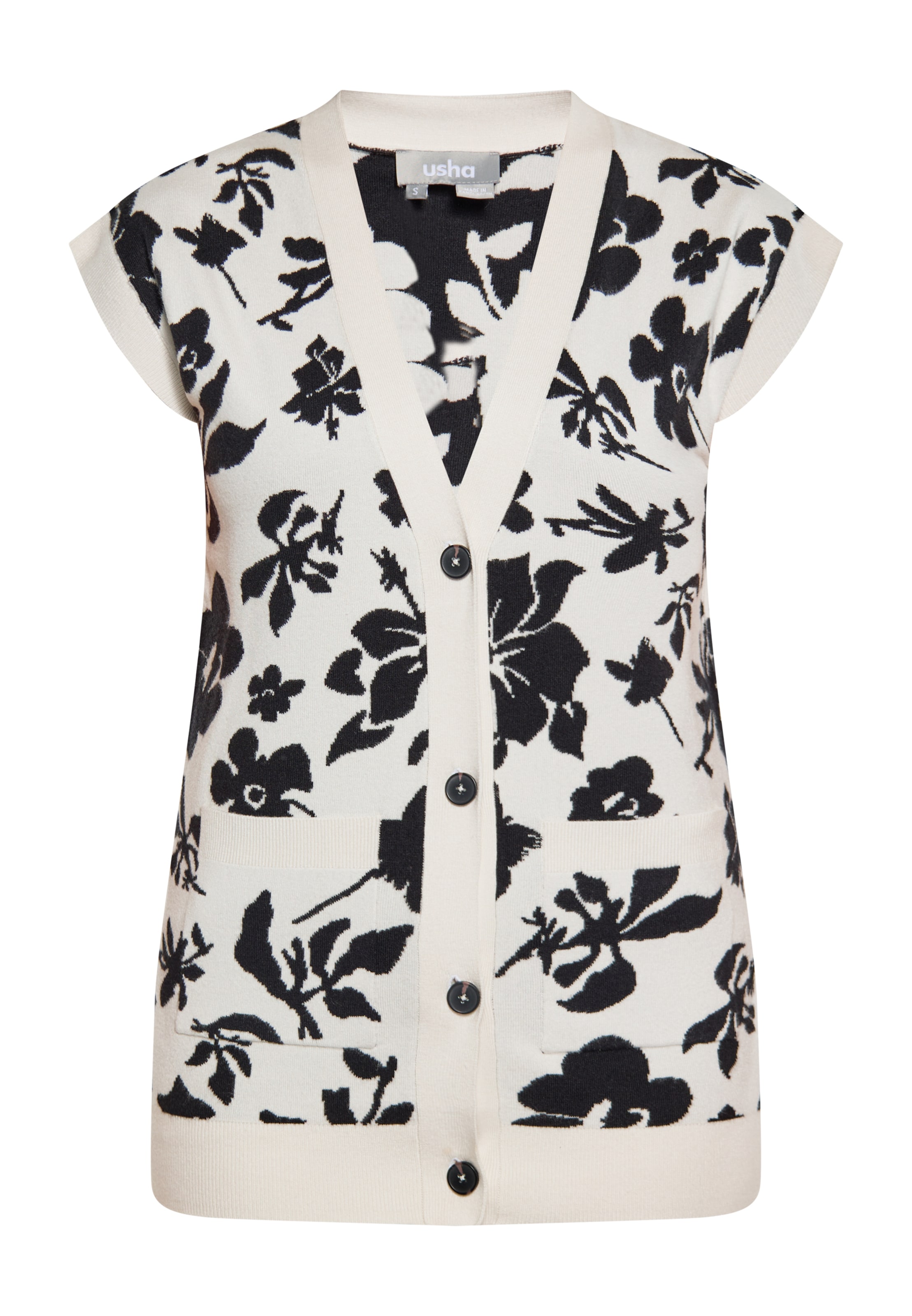 Usha Вязаная жилетка в Белый: спереди