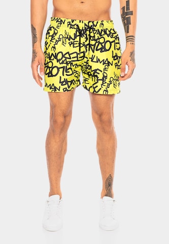 Redbridge Board Shorts 'Miami Vibes' in Yellow: front