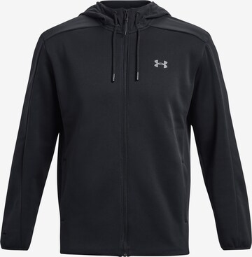 UNDER ARMOUR Sportsweatvest 'Essential' in Zwart: voorkant