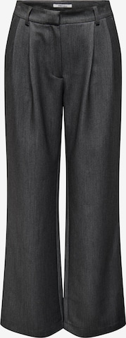 ONLY Regular Pleat-Front Pants 'HATTIE' in Grey: front