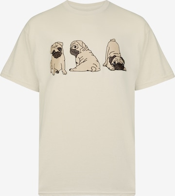 New Love Club Shirt 'PUGS' in Beige: front