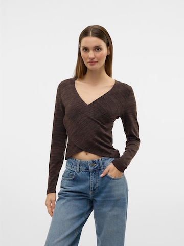 VERO MODA Blouse 'VMHela' in Bruin: voorkant