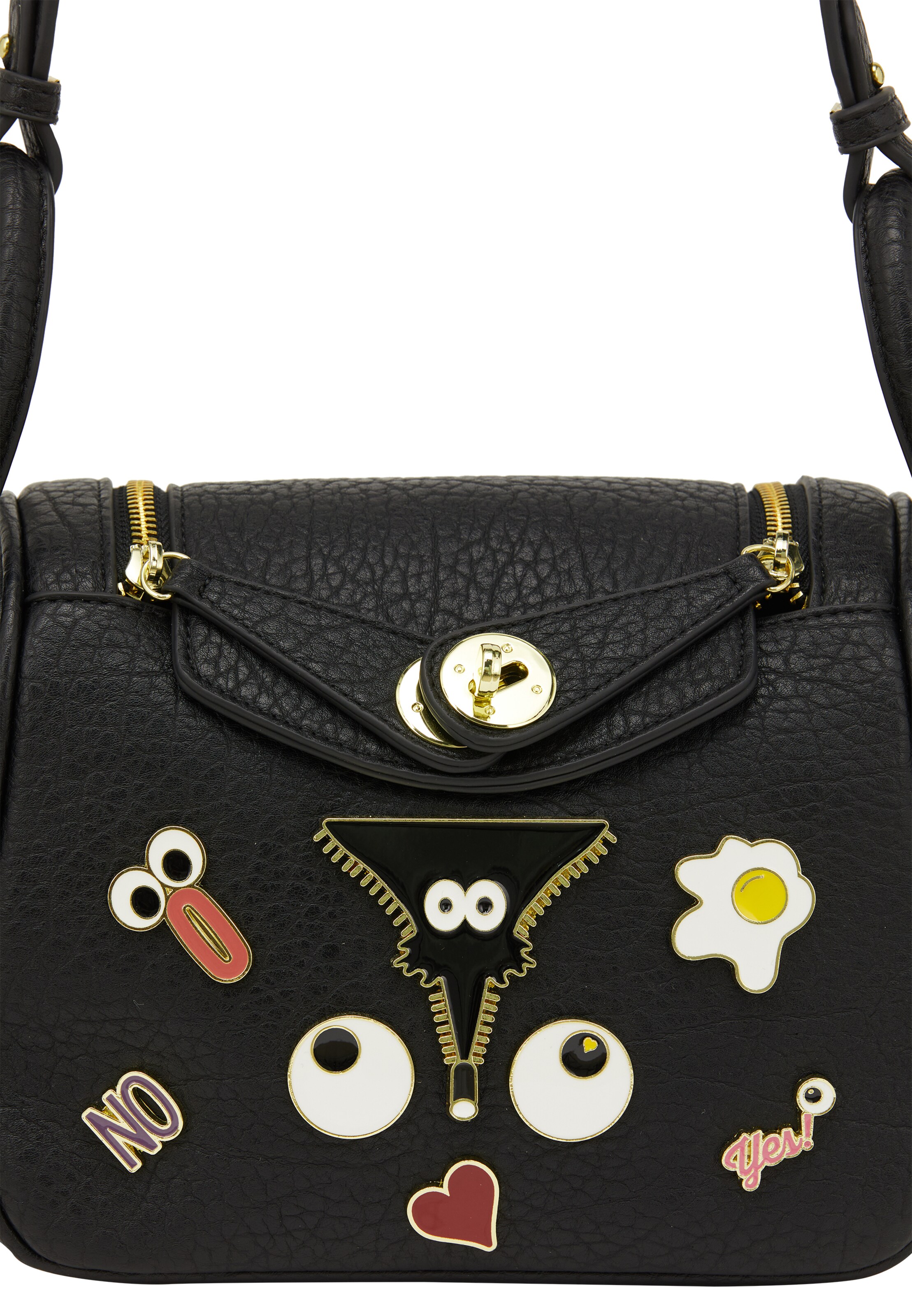 MYMO Τσάντα ώμου 'Pop Eyetheme' σε μαύρο