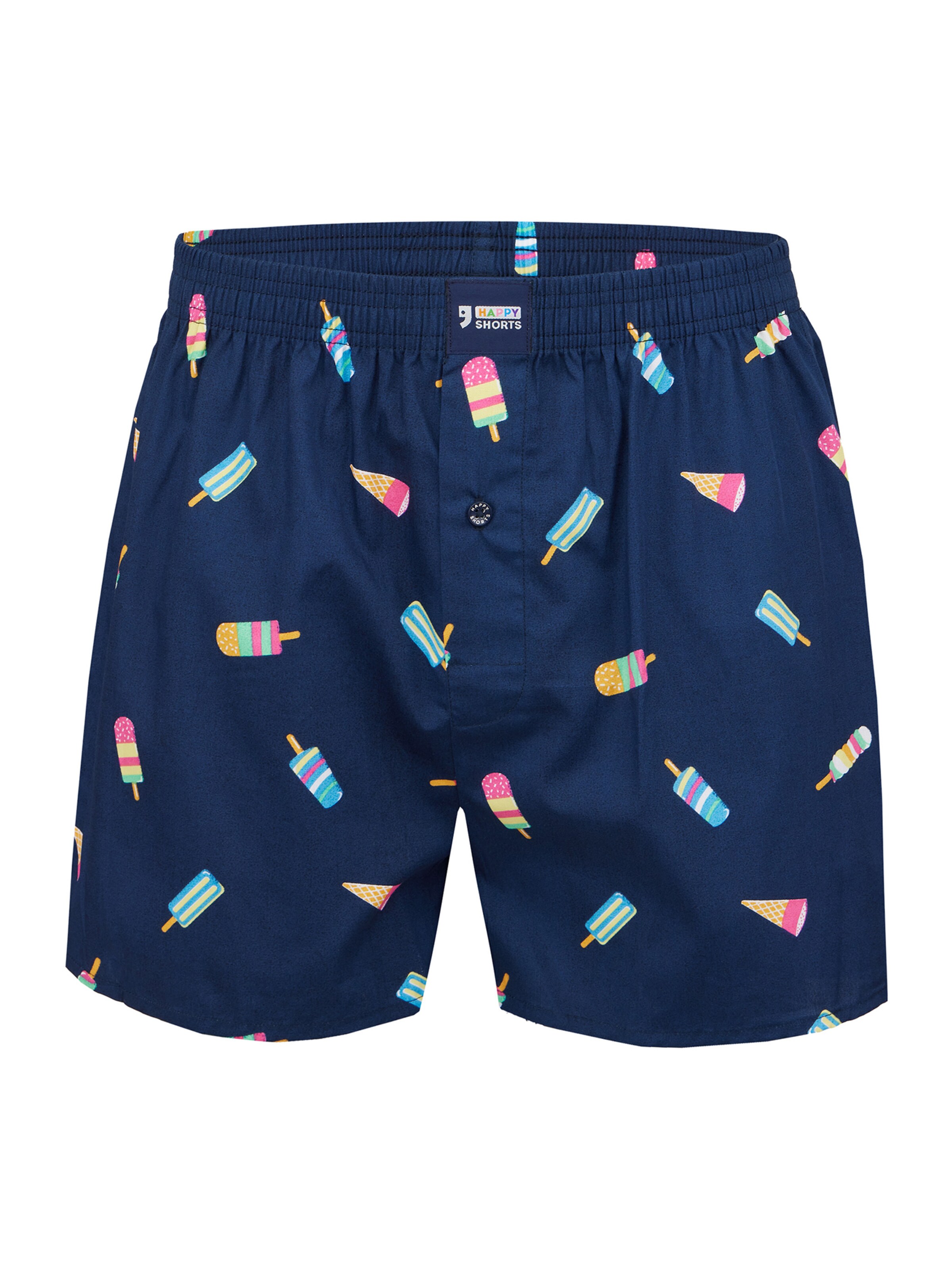 Boxers ' Motives ' Happy Shorts en bleu : devant