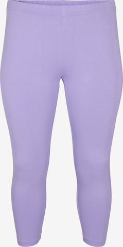 Zizzi Leggings in Lila: voorkant