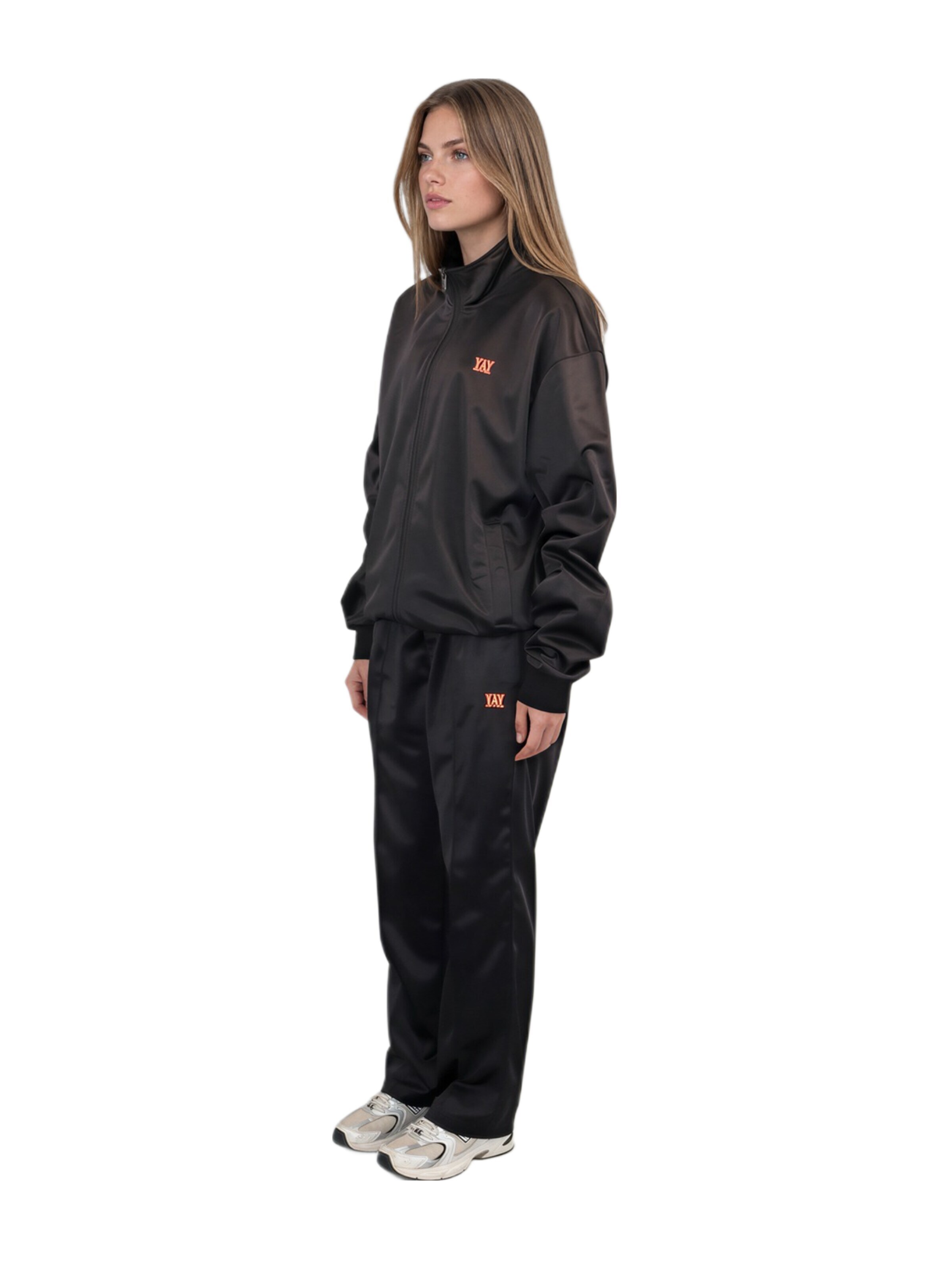 HEFTYKA Athletic Jacket 'TRACK JACKET OR' in Black