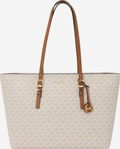 Pirkinių krepšys iš MICHAEL Michael Kors, spalva – tamsi smėlio / balkšva, Prekių apžvalga