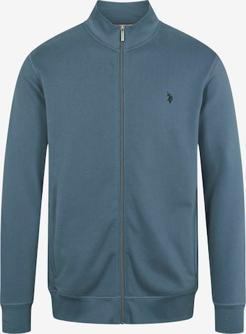 Veste de survêtement 'Oscar' U.S. POLO ASSN. en bleu : devant