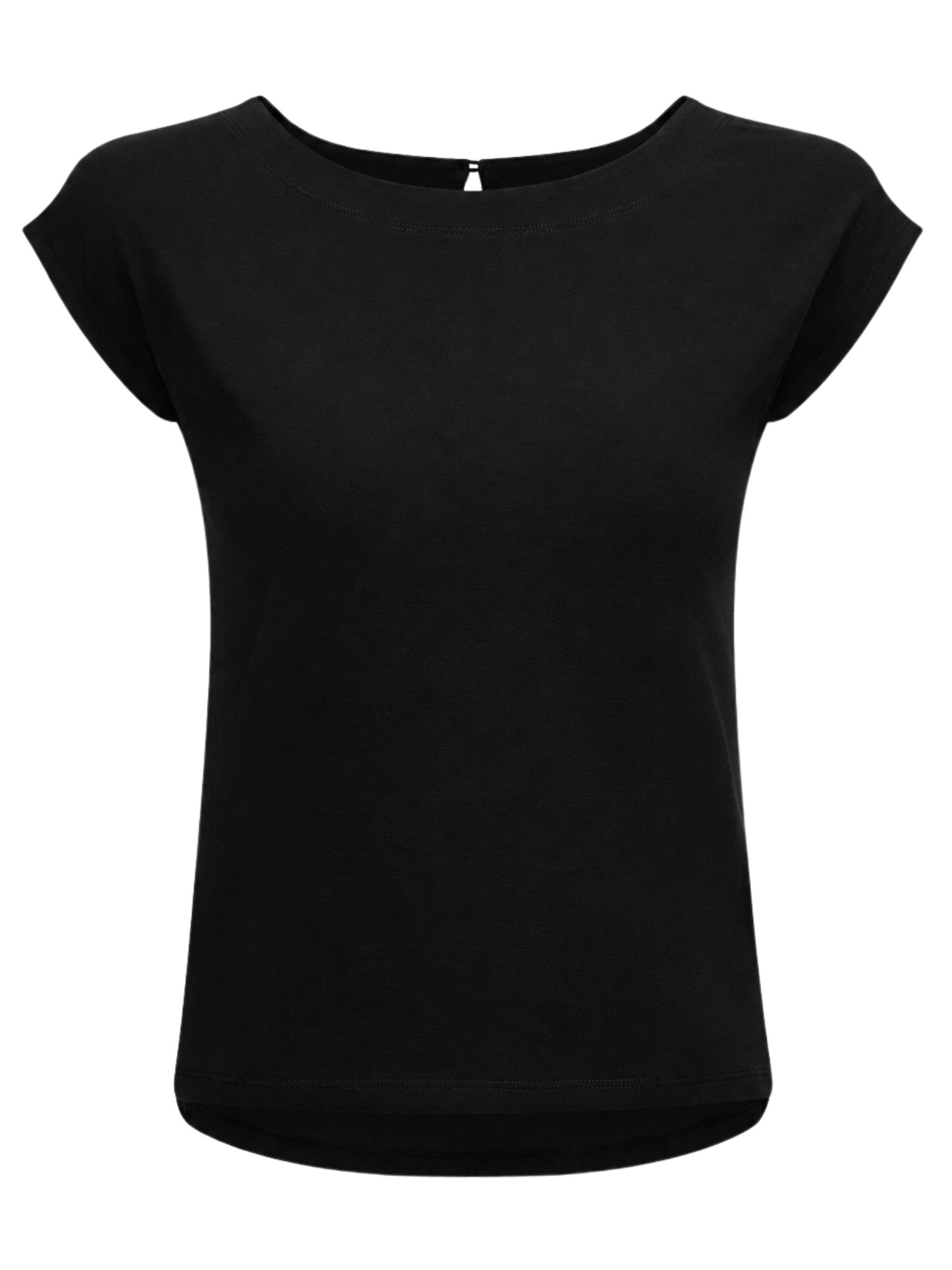 Leela COTTON Bluse 'Damen Bio-Baumwoll Blusen-Shirt'‌‌‌‌‌‌‌‌ in Schwarz: Vorderseite