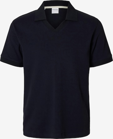 SELECTED T-shirt 'SLHTRISTAN' i blå: framsida