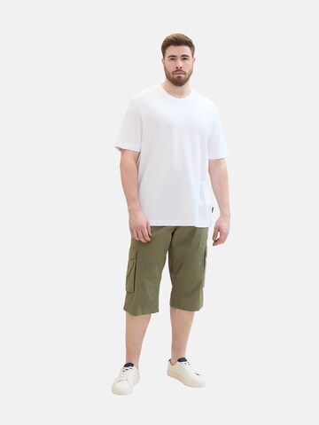 TOM TAILOR Men + Regular Shorts in Grün