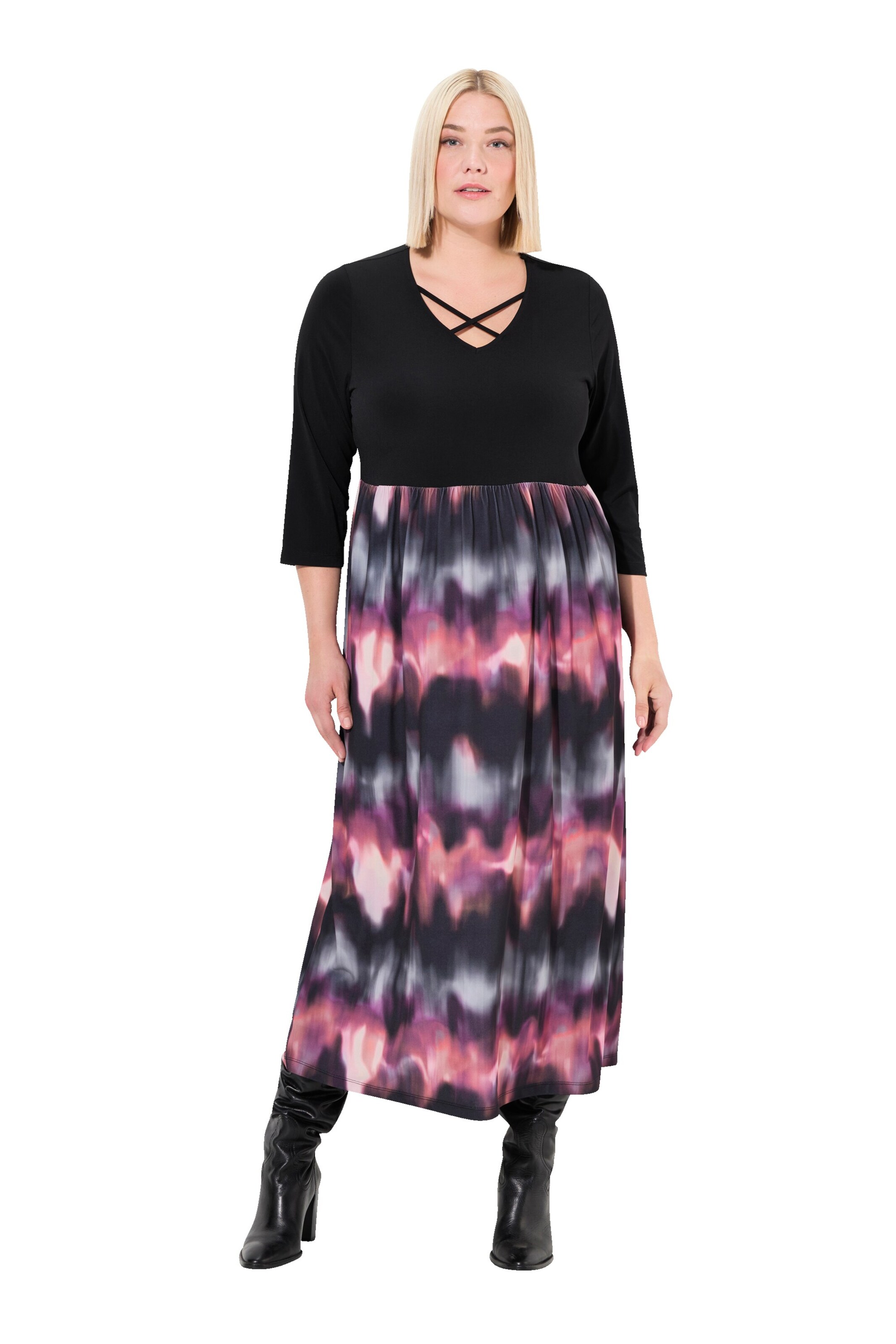 Ulla Popken Dress in Black: front