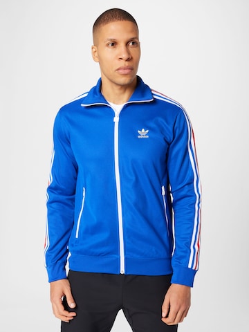 ADIDAS ORIGINALS Sweatjacke 'Beckenbauer' in Blau: predná strana