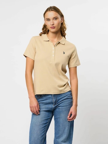 U.S. POLO ASSN. Shirts 'Helga' i beige: forside