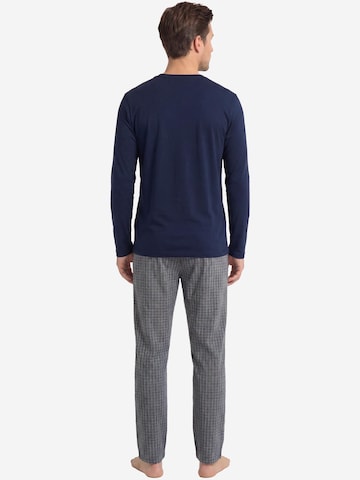 Hanro Pajamas long 'Night & Day' in Blue