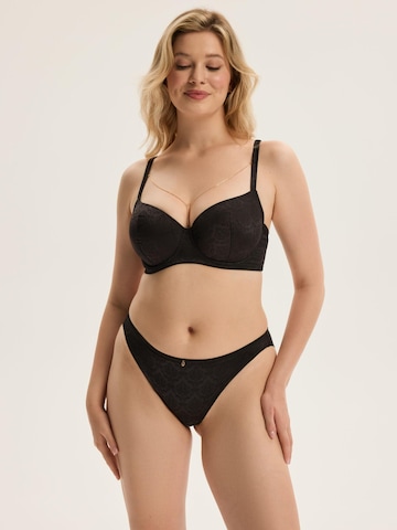ESOTIQ - Panti 'Slip Charm, glatte Microfaser, mit Baumwollzwickel, normale Leibhöhe' en negro