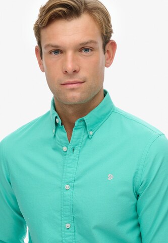 Superdry Slim fit Overhemd in Groen