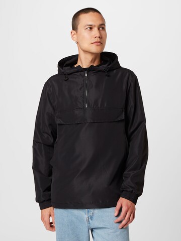 Urban Classics Between-Season Jacket in Black: front