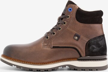 Travelin Lace-Up Boots 'Sund ' in Brown