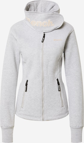 BENCH Sports sweat jacket 'HAYLO' in Grey: front