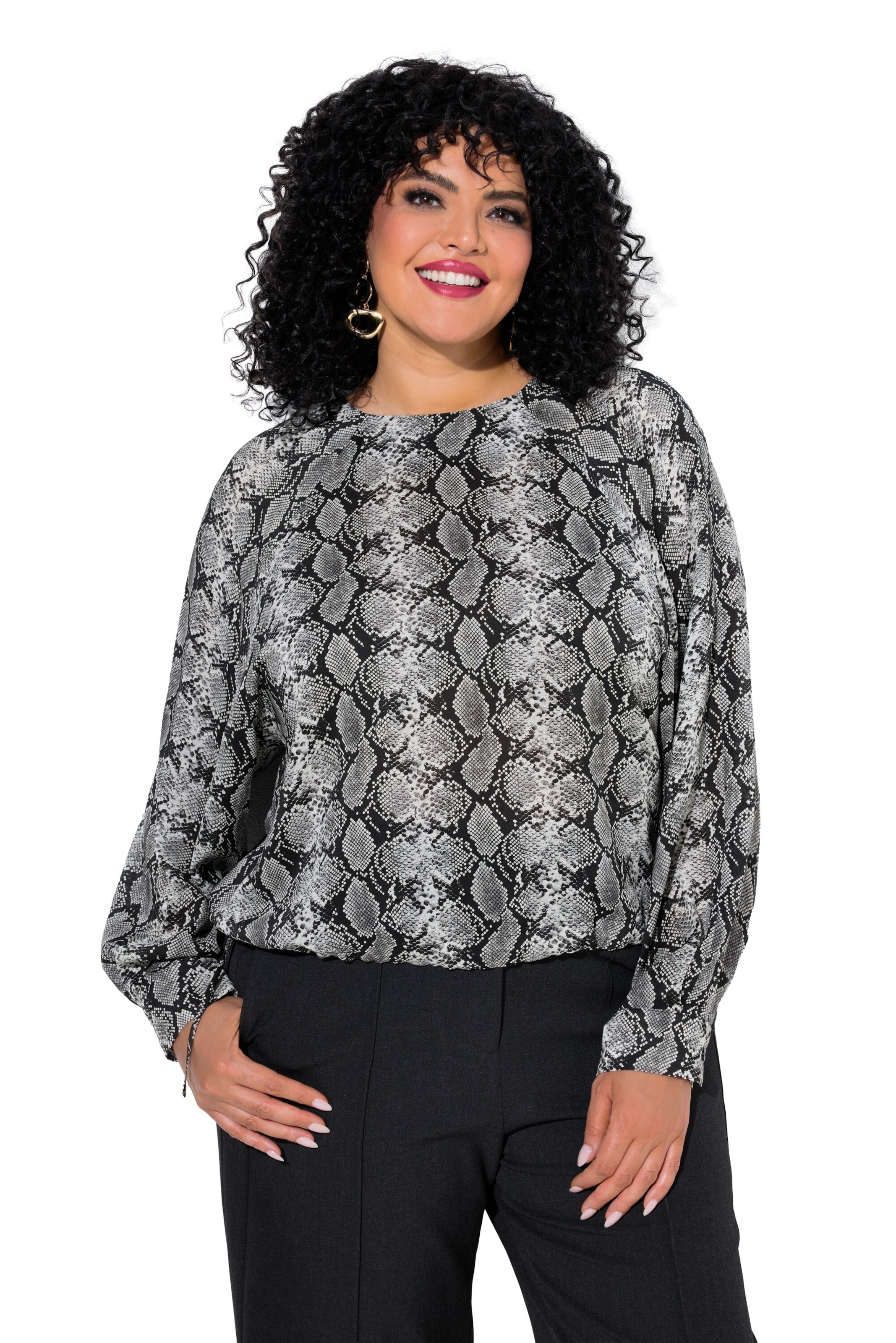 Ulla Popken Bluse in Grau: Vorderseite