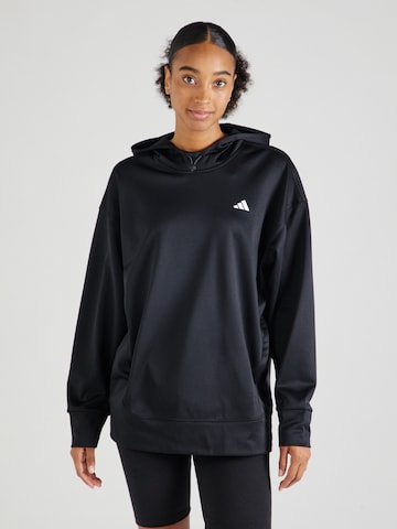 ADIDAS PERFORMANCE - Sweatshirt de desporto 'Aeroready Game And Go Fleece' em preto: frente