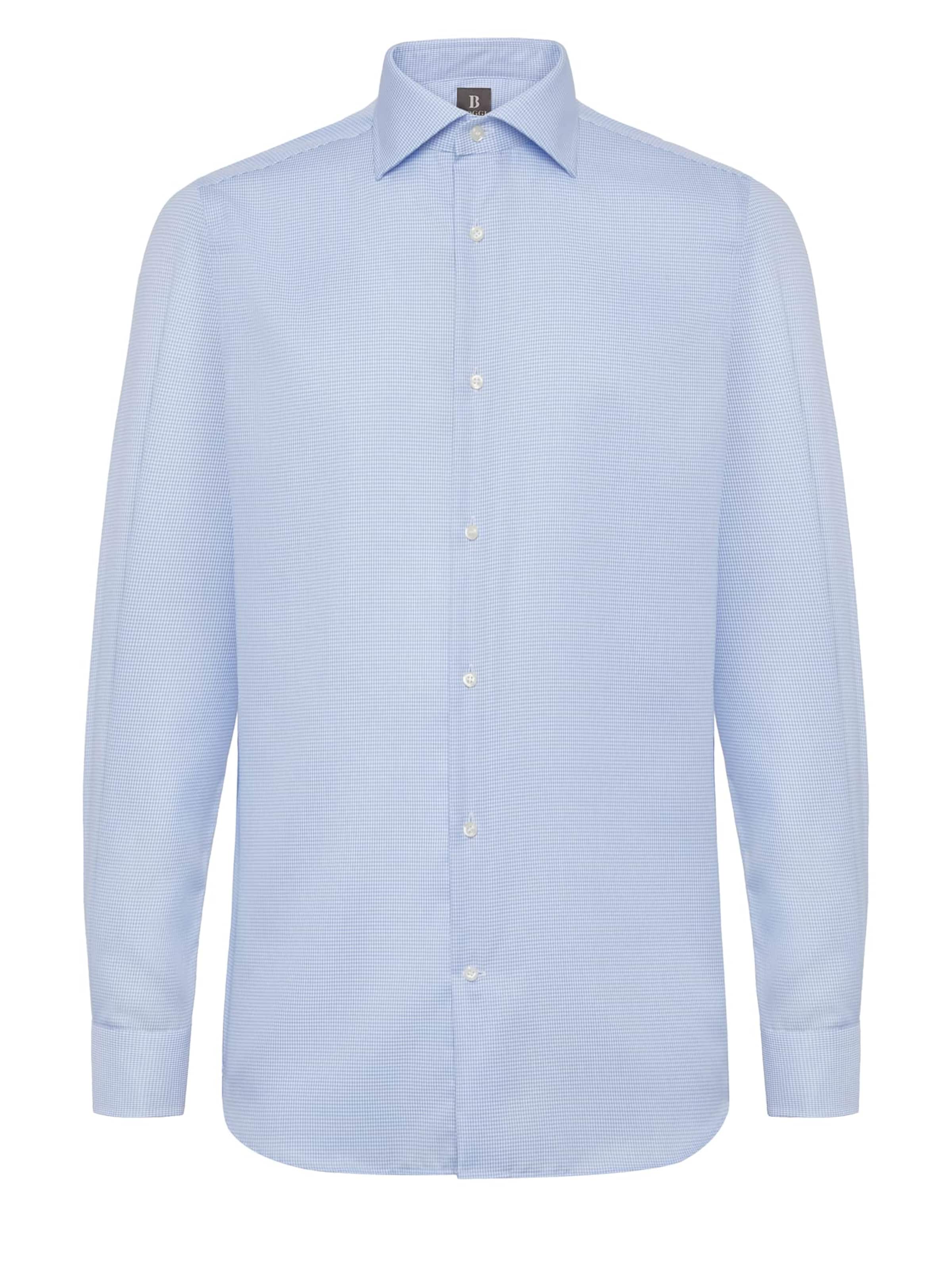 Boggi Milano Rovný strih Košeľa - Modrá: predná strana