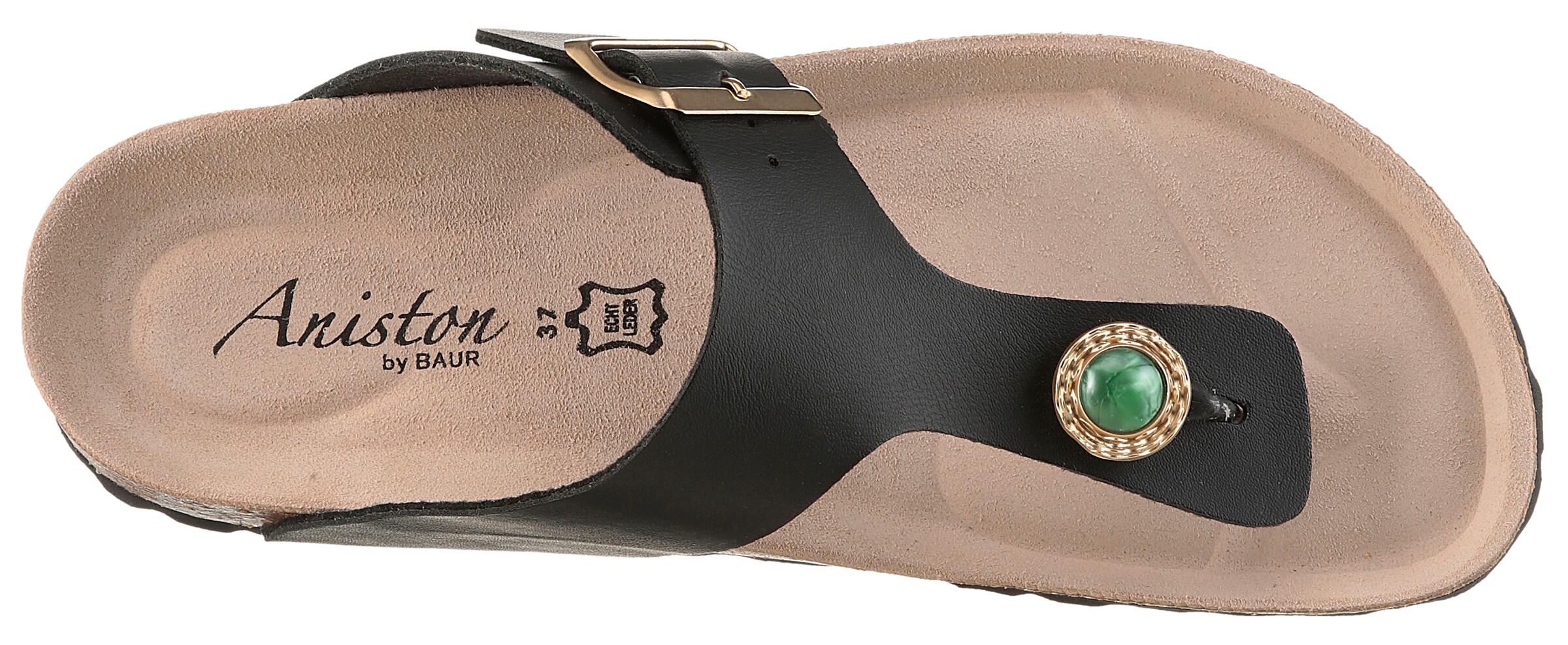 Aniston T-Bar Sandals in Black